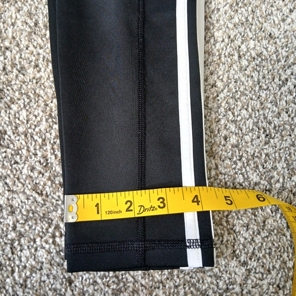 Adidas‎ Women's Black Leggings with White Stripes - Picture 13 of 16